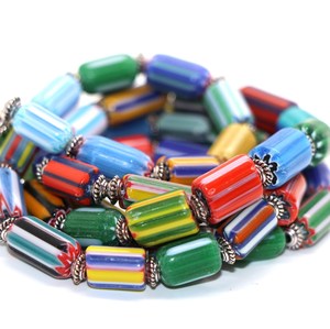 Cuentas de cristal de Murano con diseño de Chevron multicapa Vintage, joyería hecha a mano para manualidades, suministro a granel al por mayor - Product Image 4