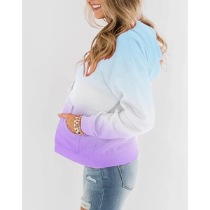 Premium Light Knitted Pullover <b>Hoodie</b> for Women Winter Wholesale Custom Logo Printed High Quality Long Street Wear Front Casual - Product Image 2