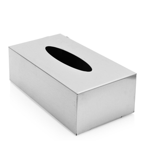 Boîte à mouchoirs de luxe en acier inoxydable boîte à mouchoirs couverture artisanat accessoires de décoration de Table - Product Image 4