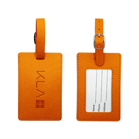 Étiquette de bagage en cuir PU taille de forme personnalisée impression de logo animal mignon en creux