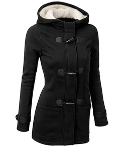 Chaqueta de Invierno para Mujer 2026, Nuevo Diseño, Talla Grande, con Capucha, Botones de Cuerno, Resistente al Viento, Bolsillos de Algodón, Larga - Product Image 5