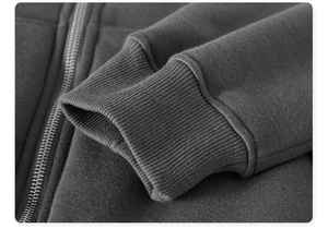 เสื้อมีฮู้ดของผู้ชายสีทึบเสื้อสวมหัวปักโลโก้ฤดูหนาวชุดสตรีทไซส์ XXS ย้อมสีล้วนมีฮู้ดขายส่ง - Product Image 2