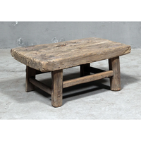 Table basse rectangulaire en bois de récupération durable, facile à assembler, style rustique, pour salon, salle à manger, entrée, meubles de maison