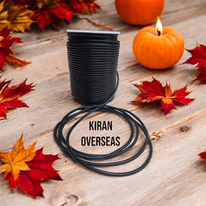 Round Leather <b>Cords</b> in Size 2 mm <b>Black</b> in Colour Use for Making Leather Jewellery Made of High Quality Genuine Leather - Product Image 3