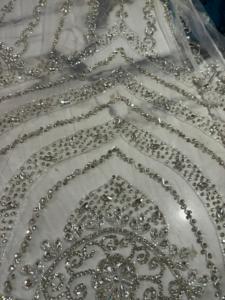 Meilleur prix, tissu luxueux 100% polyester avec perles et zircon, fabrication artisanale, fournisseur indien, confection de vêtements, motif tissé et en maille - Product Image 6