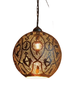 Lampe suspendue décorative en métal faite à la main pour la maison Design de lampe suspendue de style marocain Lanterne d'éclairage de mariage personnalisée - Product Image 1