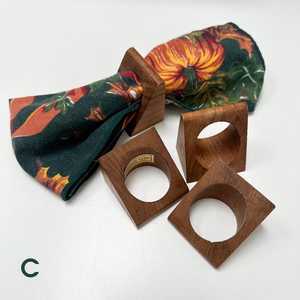 Anneau de serviette en bois de sapin de Noël, produit artisanal écologique, tendance - best-seller - Product Image 2