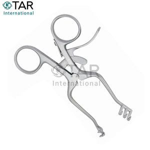 Retractores Weitlaner de alto grado Beckman Instrumentos médicos veterinarios quirúrgicos Retractor de acero inoxidable con retención automática - Product Image 3