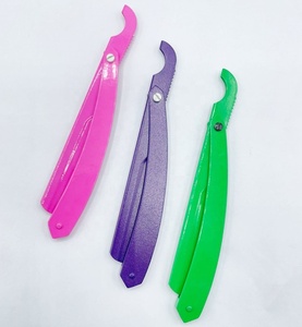 Bán Buôn Rắn Thép Không Gỉ Màu Hồng Màu Xanh Màu Xanh Lá Cây Màu Cắt Tóc Dao Cạo Chuyên Nghiệp Cắt Tóc Thẳng Dao Cạo Bền Vững - Product Image 6