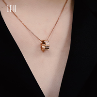 Usine Zircon Cercle Pendentif oro 18k original Pendentif En Or Au750 or 18k réel 18k pur bijoux en or