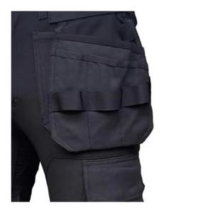 Pantalon de travail multi-poches réfléchissant haute visibilité en coton pour ouvrier du bâtiment et mécanicien - Product Image 6