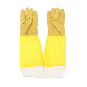 2025 Hot Selling White Goatskin Leather Beekeeping Gloves, Long Sleeve Canvas, Protection, Cheap Price, OEM/ODM Available - Product Image 3