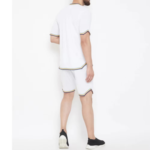 Offre spéciale Ensemble double imprimé à manches courtes pour hommes Dernier design de qualité supérieure Design élégant deux pièces avec logo personnalisé - Product Image 4