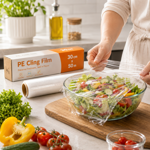 Película Adhesiva de PE Impresa Personalizada de 45 cm x 150 m, 18 Micras, Grado Alimenticio, Rollo de Envoltura Retráctil de 100 m/300 m para Ropa de Cama, Embalaje de Alimentos OEM - Product Image 6