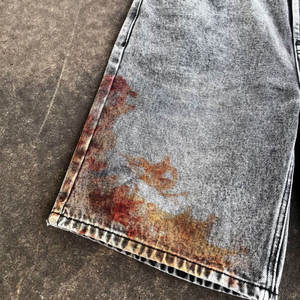 premium mid waist jeans <b>shorts</b> breathable quick dry casual wear solid pattern hot selling wholesale custom made high quality - Product Image 3