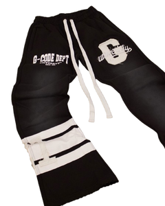 <b>Men's</b> Distress <b>Embroider</b> Sweatpants Heavyweight <b>Jeans</b> Patches <b>Embroider</b> Trouser <b>Men</b> Breathable Sun Faded Sweat Pants <b>Mens</b> - Product Image 1