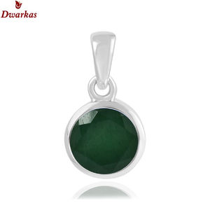 Pendentif en argent sterling 925 fait main au design classique et simple, pendentif en jade vert naturel, collier, pendentifs en gros - Product Image 1