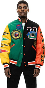 Chaqueta Universitaria Personalizada OEM 2024 de Lana con Bordado Chenille, Estilo Urbano, Manga Larga para Hombre - Product Image 3