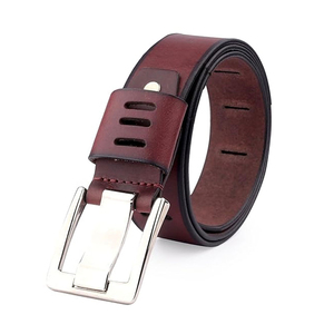Manufacturer Customized High Quality Men's Genuine Leather Belts Alloy Buckle Customizable Color Width Luxury Fashion Casual - Product Image 1