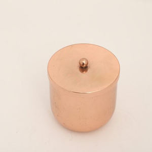 Contenedor de tarro de vela de Metal más vendido, diseño martillado para el hogar y la iluminación de Navidad, decoración de vela, tarro de cera, forma redonda - Product Image 2