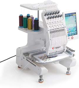 Máquina de Bordar Comercial con 1000 rpm, Computarizada de Una Cabeza con 12 Agujas y 5 Millones de Patrones de Bordado, Área de 20x30cm - Product Image 1