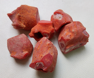 ลดราคา!! หินปะการังแดงอิตาลีอัญมณีหยาบที่ไม่ใช่การขัดเงาปะการังแดงอัญมณีปะการังแดงหินปะการังหยาบขายส่ง - Product Image 6