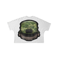 T-shirt personnalisé 100 % coton pour homme, coupe oversize et carrée, style hip-hop, ourlet ouvert, manches courtes, col rond, toile 300 GSM, motif original