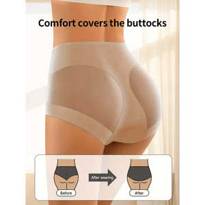 QUASTI Lot de 4 Culottes Taille Haute en Maille pour Femme, Respirantes, Sans Marques, Effet Ventre Plat, Rehaussement des Hanches, Mélange Nylon Spandex - Product Image 2