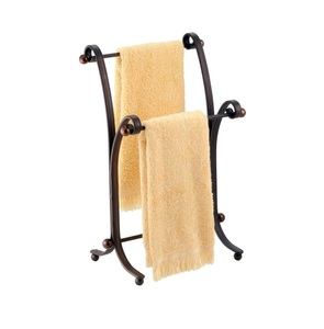 Elegante toallero de hierro diseñado para montaje en pared del baño, almacenamiento duradero y elegante, accesorio de organización para el hogar, utilidad práctica - Product Image 4