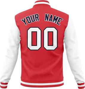 Chaqueta de béisbol universitaria de último estilo para hombre, chaqueta con capucha de forro polar de algodón y logotipo bordado de marca personalizada - Product Image 2