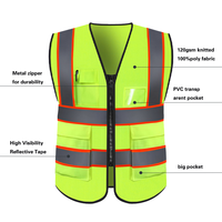 Gilet de sécurité réfléchissant respirant multicolore avec logo personnalisé - Haute visibilité, LED clignotante et imperméable pour le travail en extérieur