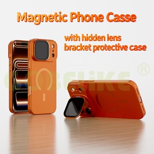 Étui de luxe pour téléphone avec objectif en acier inoxydable, magnétique et anti-chute pour iPhone 15 16 17 18 <span class=keywords><strong>Pro</strong></span> Max Air - Product Image 6