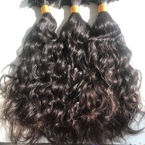 Bundles de cheveux de vague naturelle de temple indien pas cher pour femmes aucun traitement chimique vierge en gros couleur naturelle noire - Product Image 2