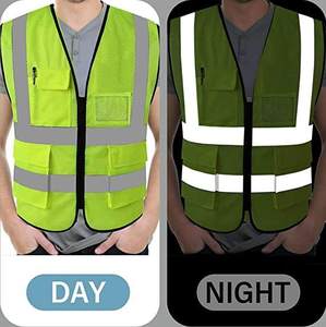 Fully Breathable Safety Vest Logo Free Size Waistcoat Reflective Security Vest Double Net Multifunctional Mesh Fabric Heavy Duty - Product Image 4