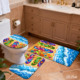 Custom Printed <b>Mat</b> <b>Bathroom</b> Rug <b>Set</b> for <b>Bathroom</b> Non-Slip Shower Curtain Bath <b>Mat</b> - Product Image 3