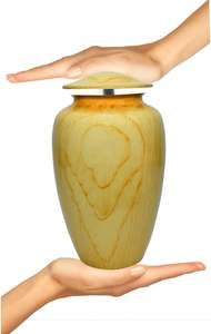 Urna de cremación con acabado de grano de madera de roble | Urna conmemorativa para adultos de cenizas humanas, entierro, urnas de cremación funeraria grandes | 200 pulgadas cúbicas - Product Image 5