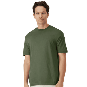 100% cotton heavy t-<b>shirt</b> summer solid color 230 g men's <b>white</b> casual all-match round neck fall shoulder <b>short</b> <b>sleeve</b> - Product Image 3