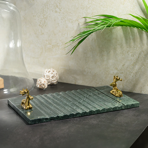 Bandeja de Mármol de Fabricación OEM para Decoración de Hogar de Lujo, Mejora el Estilo de la Mesa de la Sala de Estar con Acabado de Piedra Natural - Product Image 2