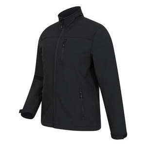 Chaqueta Softshell ligera ajustada a la moda para hombre al por mayor, lona impermeable con cuello levantado, precio bajo - Product Image 4