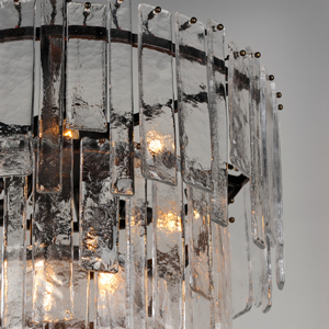 Le luminaire suspendu moderne Warren à 9 lumières en acier et en verre de la collection Warren de Maxim Lighting - Product Image 4