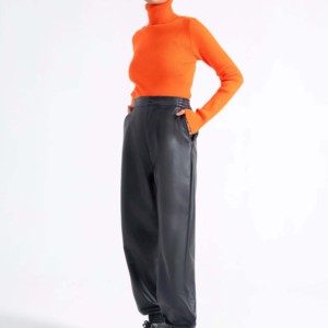 Vêtements tricotés en coton pour femmes pull-over tricoté confortable ensemble de costumes pantalon 2 pièces ensemble pull-over pour femmes - Product Image 3