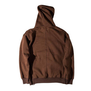 Sweat à capuche d'automne solide imprimé personnalisé de haute qualité pour hommes en tricot de coton doux avec cordon de serrage pour vêtements d'équipe et uniformes - Product Image 2