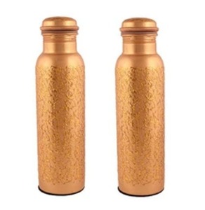 Botella de cobre esmaltada a mano con gran demanda 1 LTR, una obra maestra de la artesanía El esmalte hecho a mano se encuentra con el cobre, el matraz de cobre - Product Image 6