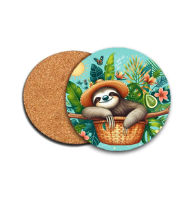 Magnifique ensemble de 6 dessous-de-verre en bois, support pour dessous-de-verre, bois naturel écologique, designs personnalisables, style classique pour tasses à thé - Product Image 5