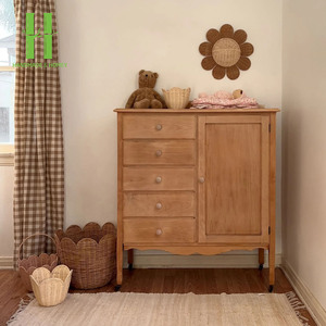 BEST SELLER Panier en rotin tressé, panier de rangement pour clés d'entrée, panier décoratif mural pour salle de bain, chambre d'enfant, motif tournesol - Product Image 6