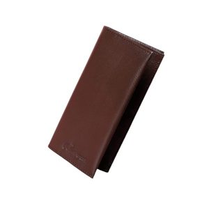 Long portefeuille en cuir véritable marron avec logo personnalisé et chambres de téléphone à vendre Long portefeuille pour hommes - Product Image 4