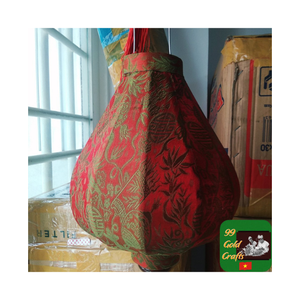 Hermosa linterna de seda de bambú para colgar al aire libre coloridas linternas de tela Hoi an para decoración de restaurante de fiesta de boda - Product Image 5