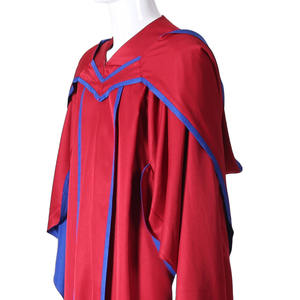 Vestido académico universitario de cintura alta personalizado al por mayor vestidos de graduación rojos clásicos para uniformes escolares de soltero - Product Image 3