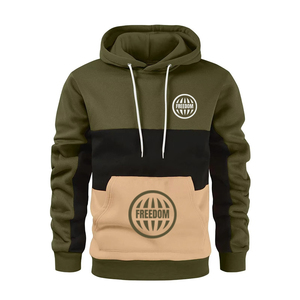 OEM personalizado recién llegado hombres pulóver sudaderas con capucha Patchwork Color polar hombres pulóver con vuelo fuera de estantes sudaderas con capucha - Product Image 3
