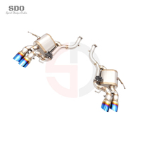 Échappement arrière en acier inoxydable SDO pour Maserati Gran Turismo/GT M145 4.2/4.7 2007-2019, embouts bleus plaqués avec silencieux